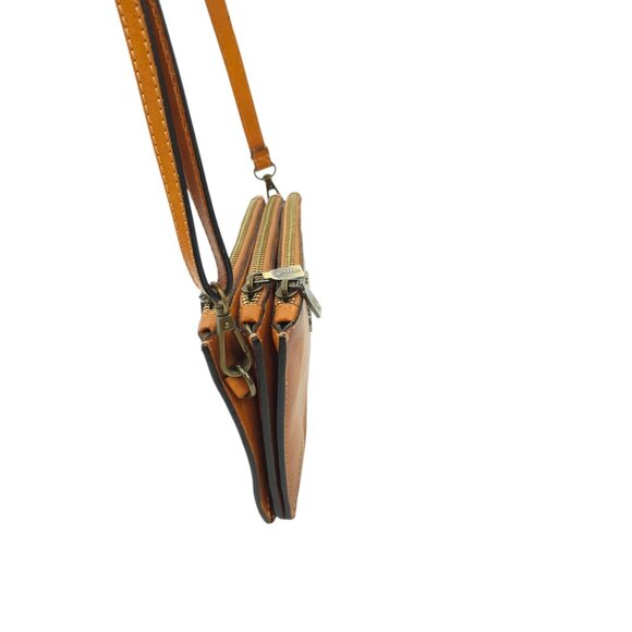 Pratesi Firenze Leather Crossbody Bag Small Brown Italian Handbag 8.5x5.5 Purse - Picture 12 of 15